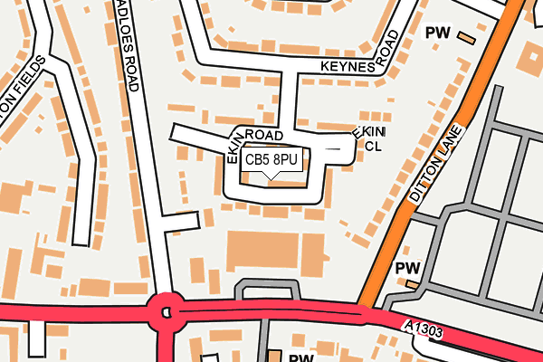 CB5 8PU map - OS OpenMap – Local (Ordnance Survey)