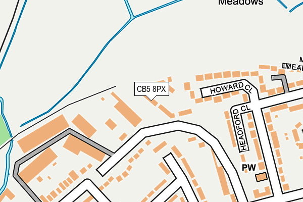 CB5 8PX map - OS OpenMap – Local (Ordnance Survey)