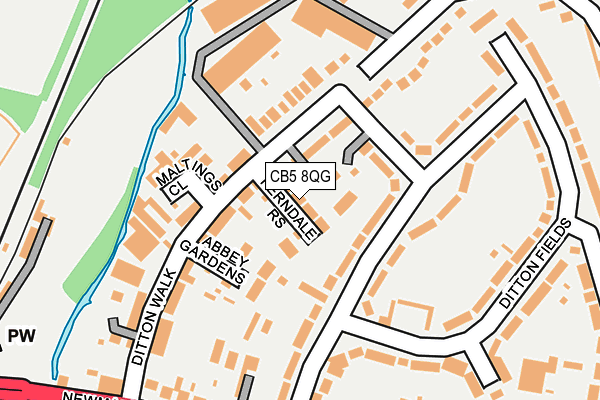 CB5 8QG map - OS OpenMap – Local (Ordnance Survey)