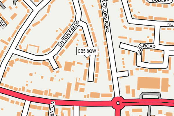 CB5 8QW map - OS OpenMap – Local (Ordnance Survey)