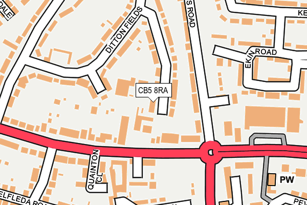 CB5 8RA map - OS OpenMap – Local (Ordnance Survey)