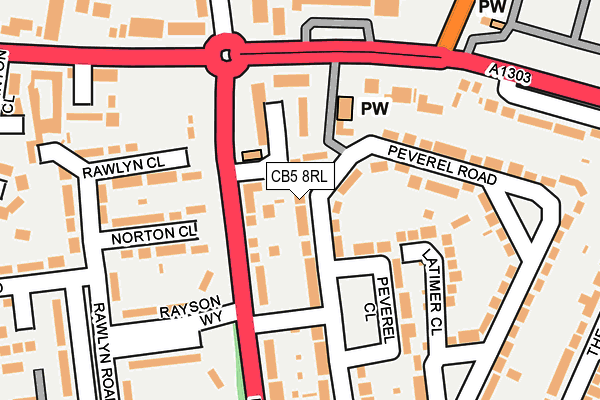 CB5 8RL map - OS OpenMap – Local (Ordnance Survey)