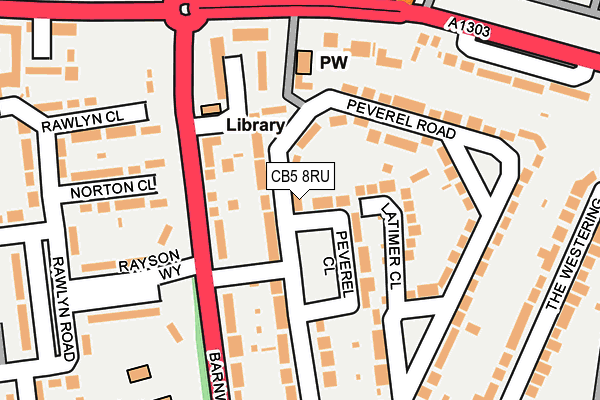 CB5 8RU map - OS OpenMap – Local (Ordnance Survey)