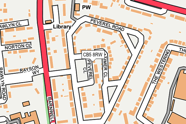 CB5 8RW map - OS OpenMap – Local (Ordnance Survey)