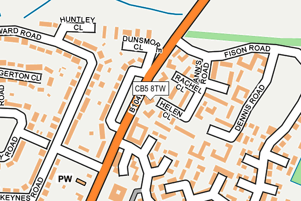 CB5 8TW map - OS OpenMap – Local (Ordnance Survey)