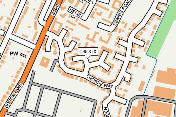 CB5 8TX map - OS OpenMap – Local (Ordnance Survey)