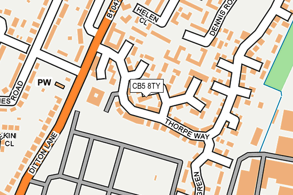 CB5 8TY map - OS OpenMap – Local (Ordnance Survey)