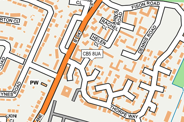 CB5 8UA map - OS OpenMap – Local (Ordnance Survey)