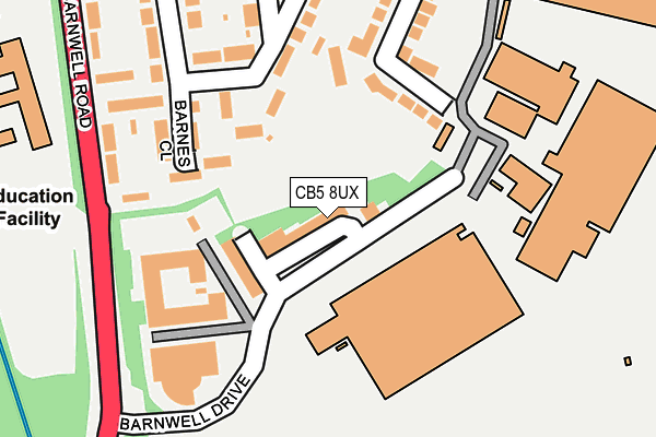 CB5 8UX map - OS OpenMap – Local (Ordnance Survey)