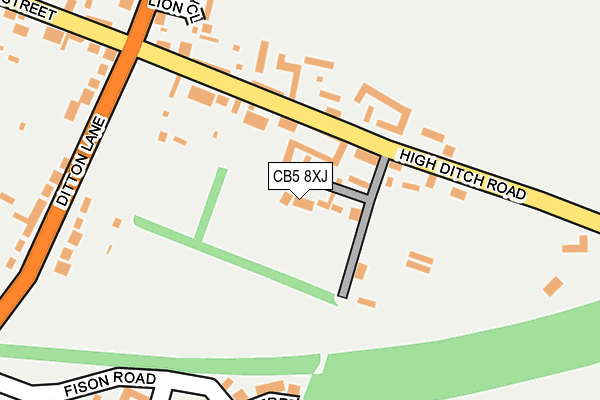 CB5 8XJ map - OS OpenMap – Local (Ordnance Survey)
