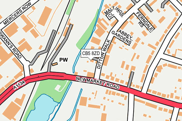 CB5 8ZD map - OS OpenMap – Local (Ordnance Survey)