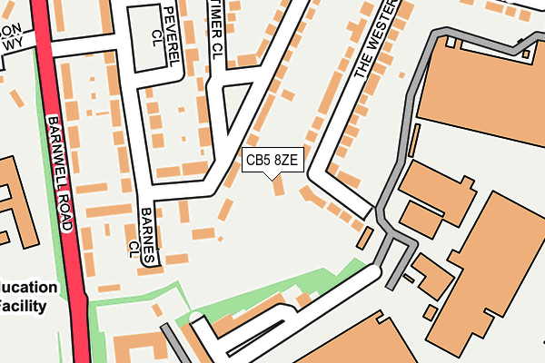 CB5 8ZE map - OS OpenMap – Local (Ordnance Survey)