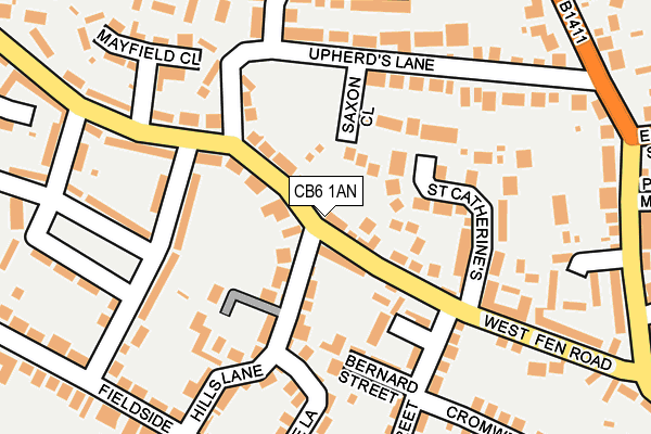 CB6 1AN map - OS OpenMap – Local (Ordnance Survey)