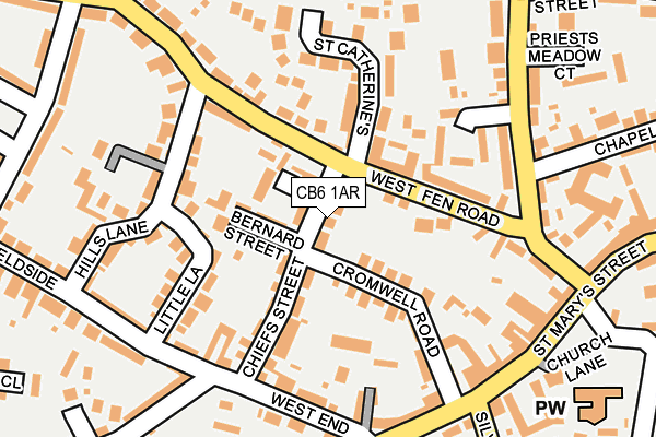 CB6 1AR map - OS OpenMap – Local (Ordnance Survey)