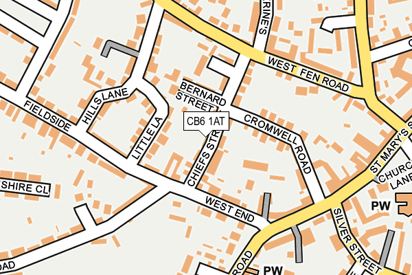 CB6 1AT map - OS OpenMap – Local (Ordnance Survey)