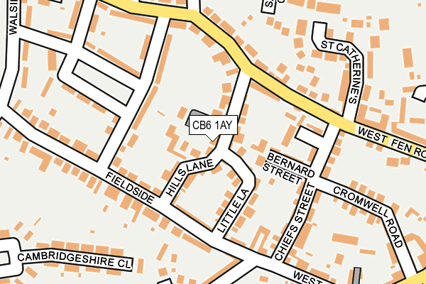 CB6 1AY map - OS OpenMap – Local (Ordnance Survey)