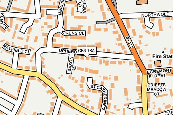 CB6 1BA map - OS OpenMap – Local (Ordnance Survey)