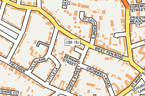 CB6 1BJ map - OS OpenMap – Local (Ordnance Survey)