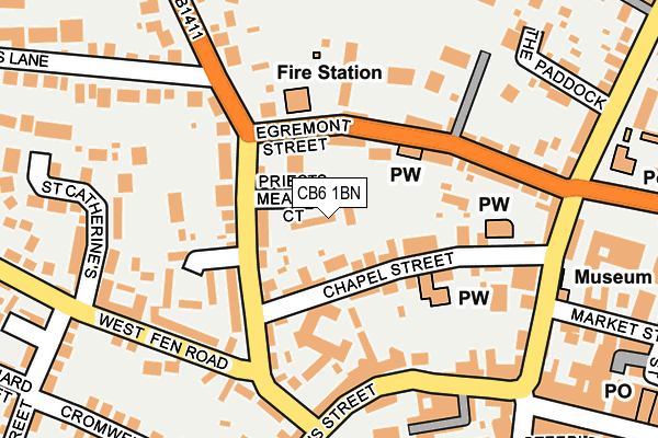 CB6 1BN map - OS OpenMap – Local (Ordnance Survey)