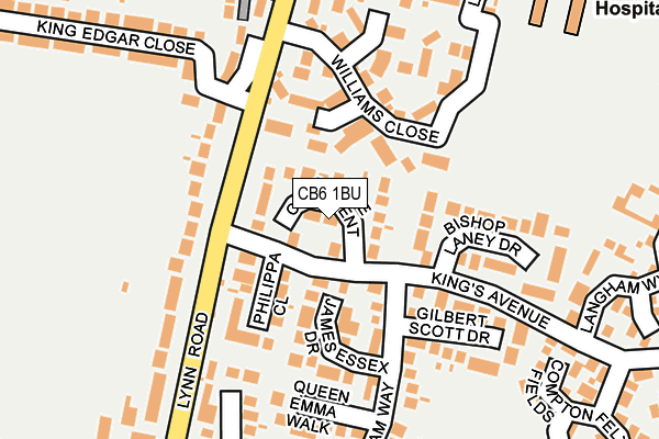 CB6 1BU map - OS OpenMap – Local (Ordnance Survey)