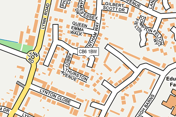 CB6 1BW map - OS OpenMap – Local (Ordnance Survey)