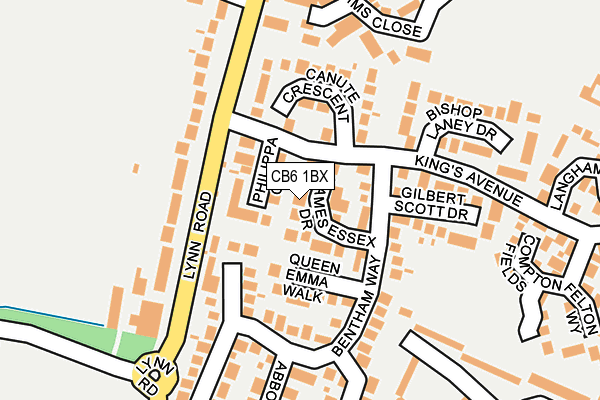 CB6 1BX map - OS OpenMap – Local (Ordnance Survey)