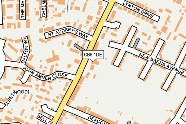 CB6 1DE map - OS OpenMap – Local (Ordnance Survey)