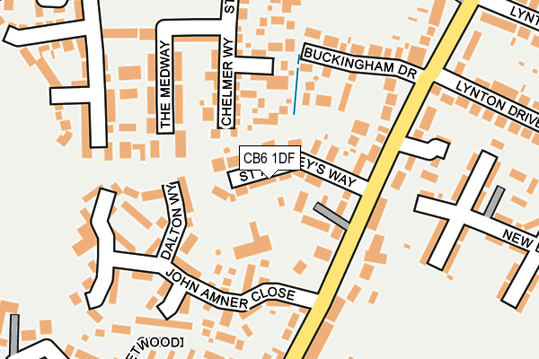 CB6 1DF map - OS OpenMap – Local (Ordnance Survey)