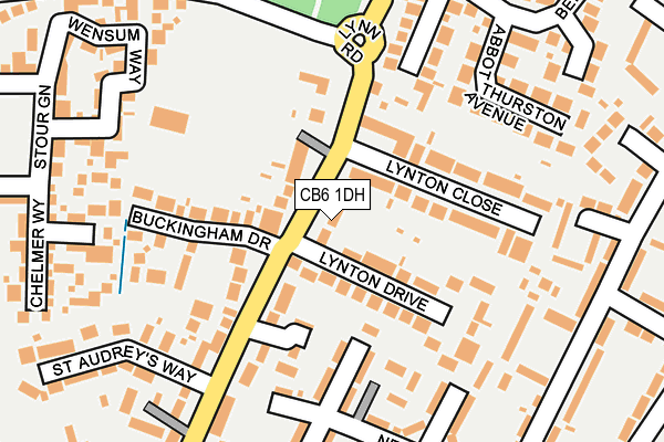 CB6 1DH map - OS OpenMap – Local (Ordnance Survey)