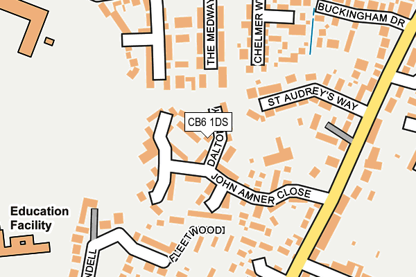 CB6 1DS map - OS OpenMap – Local (Ordnance Survey)