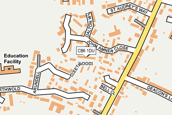 CB6 1DU map - OS OpenMap – Local (Ordnance Survey)