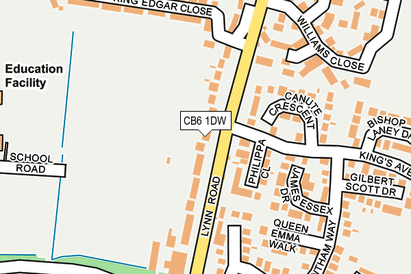 CB6 1DW map - OS OpenMap – Local (Ordnance Survey)