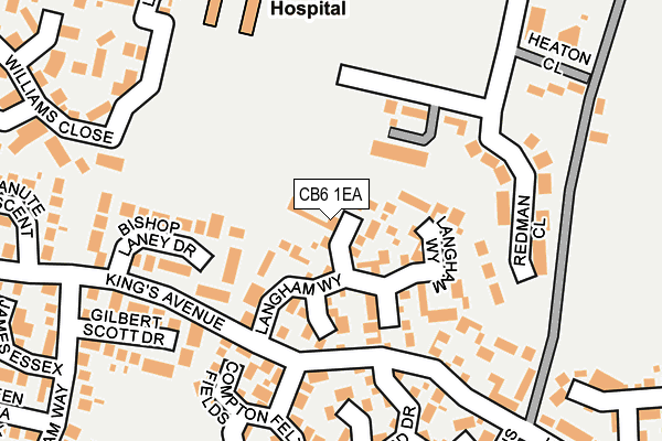 CB6 1EA map - OS OpenMap – Local (Ordnance Survey)