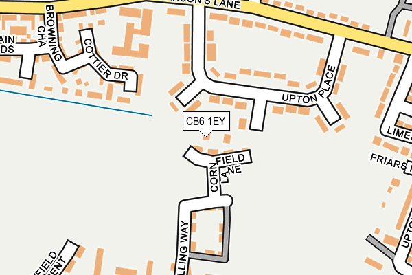 CB6 1EY map - OS OpenMap – Local (Ordnance Survey)