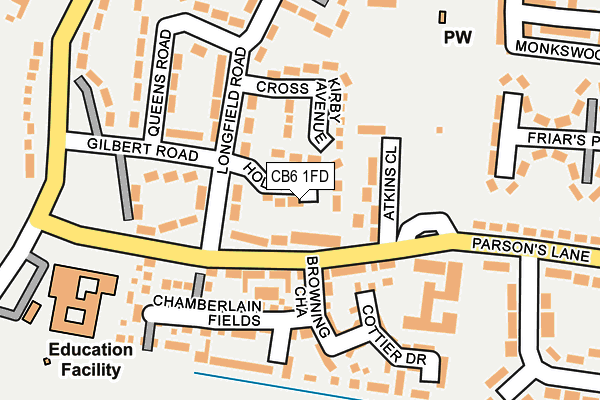 CB6 1FD map - OS OpenMap – Local (Ordnance Survey)