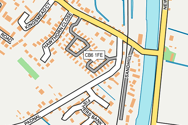 CB6 1FE map - OS OpenMap – Local (Ordnance Survey)
