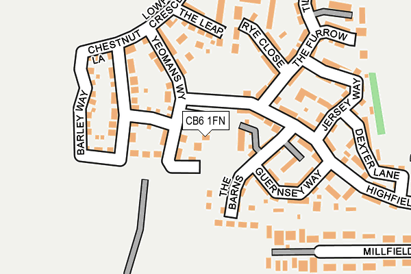 CB6 1FN map - OS OpenMap – Local (Ordnance Survey)