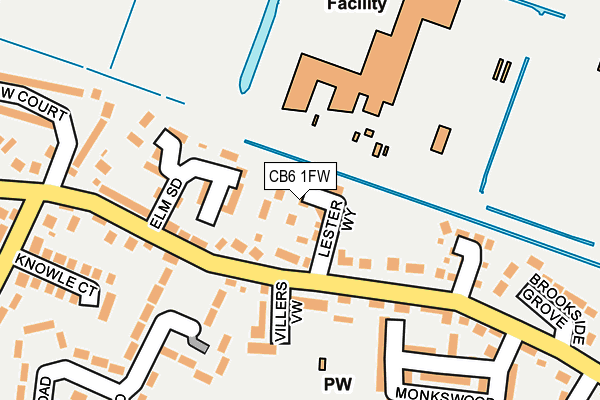 CB6 1FW map - OS OpenMap – Local (Ordnance Survey)