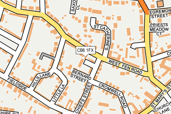 CB6 1FX map - OS OpenMap – Local (Ordnance Survey)