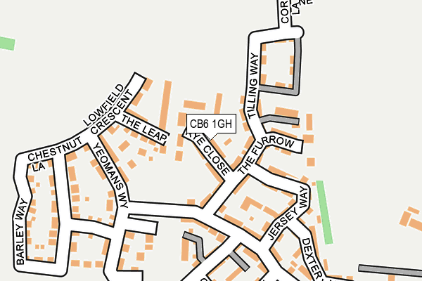 CB6 1GH map - OS OpenMap – Local (Ordnance Survey)