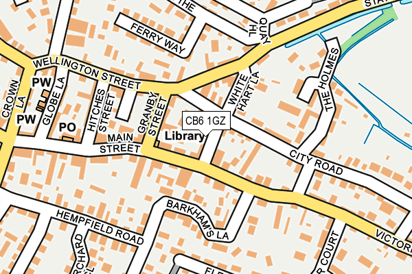 CB6 1GZ map - OS OpenMap – Local (Ordnance Survey)