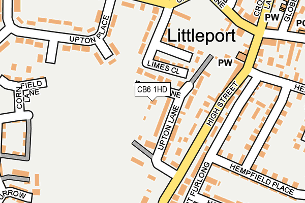 CB6 1HD map - OS OpenMap – Local (Ordnance Survey)