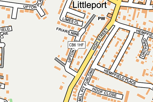 Map of TWP SUPPLIES LTD at local scale