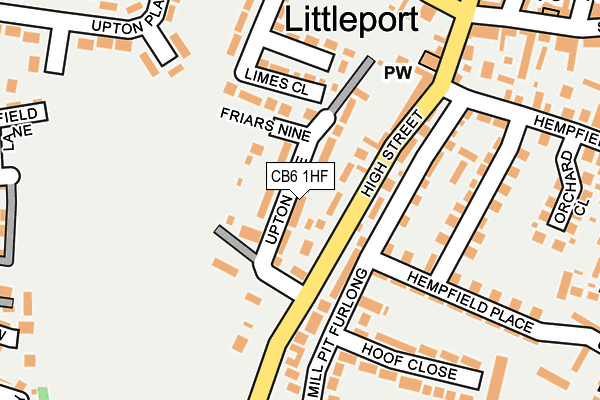 CB6 1HF map - OS OpenMap – Local (Ordnance Survey)