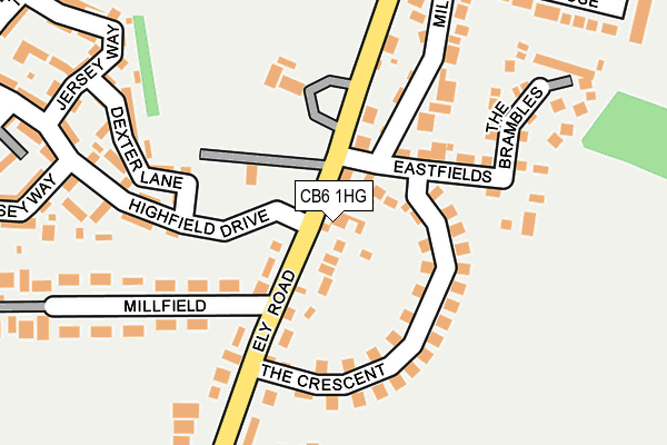 CB6 1HG map - OS OpenMap – Local (Ordnance Survey)