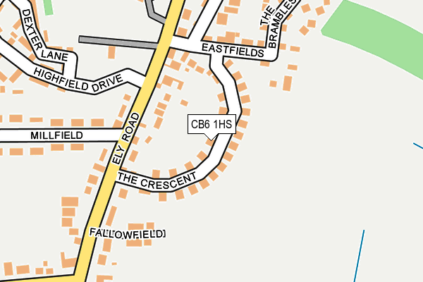 CB6 1HS map - OS OpenMap – Local (Ordnance Survey)