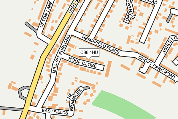 CB6 1HU map - OS OpenMap – Local (Ordnance Survey)