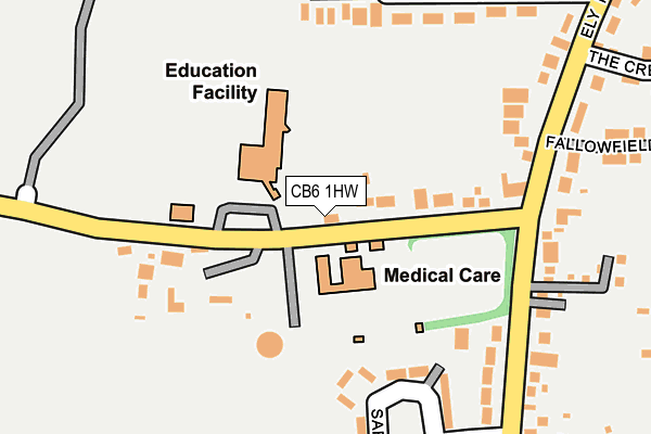 CB6 1HW map - OS OpenMap – Local (Ordnance Survey)