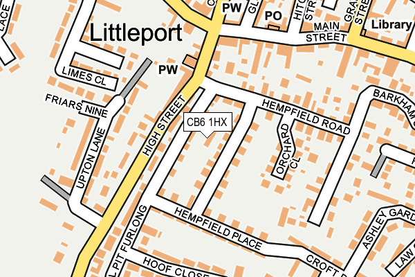 CB6 1HX map - OS OpenMap – Local (Ordnance Survey)