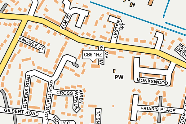 CB6 1HZ map - OS OpenMap – Local (Ordnance Survey)